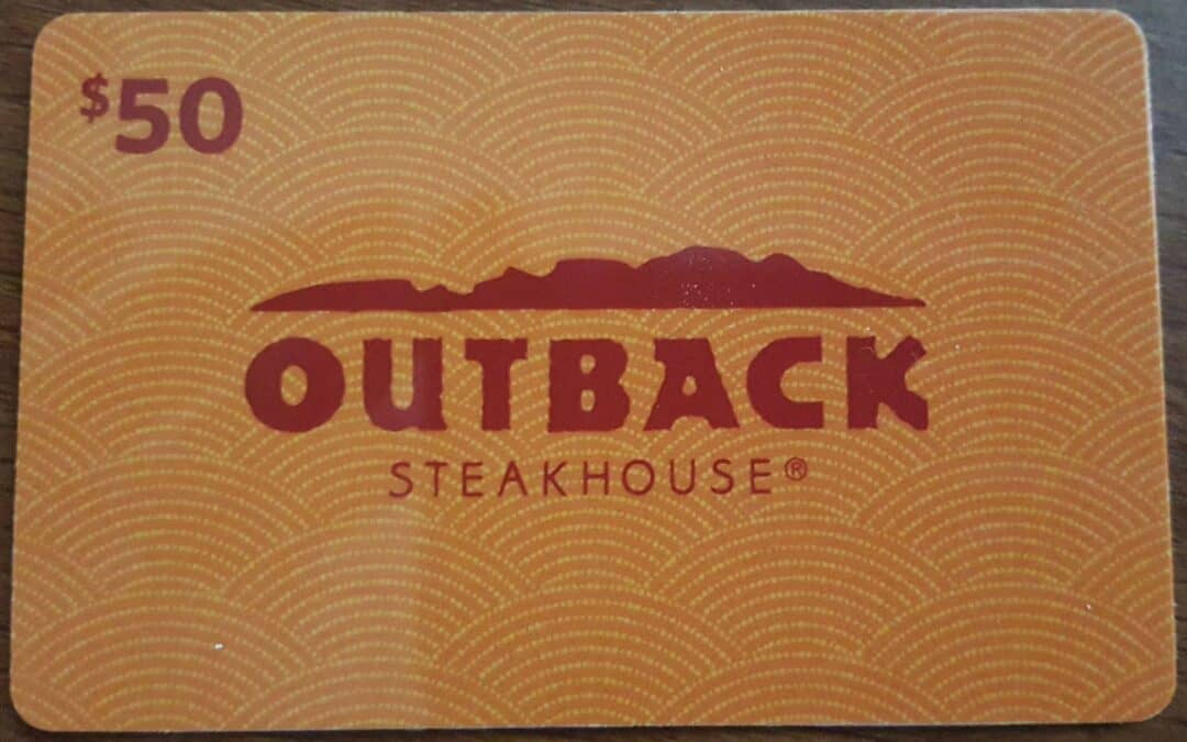 $50 Outback Gift Card Front View